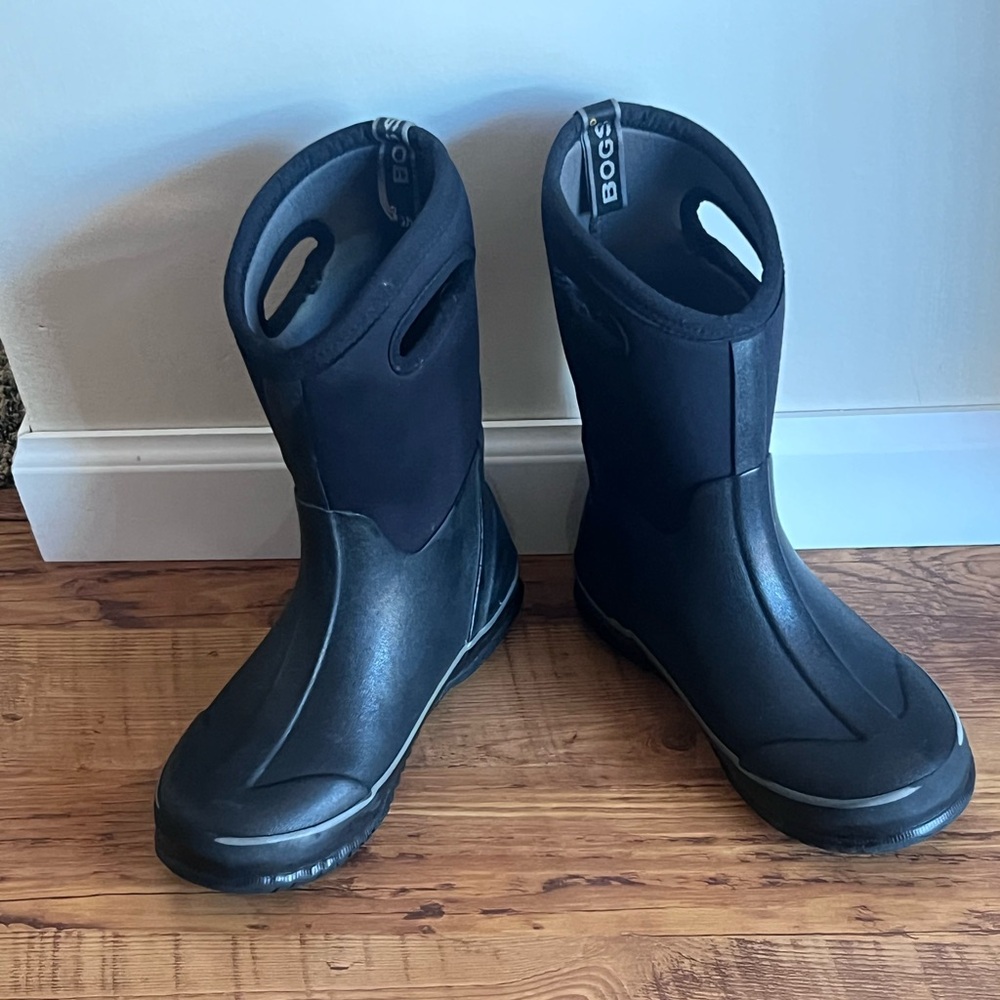 Bogs Kids Black Waterproof Rain Boots